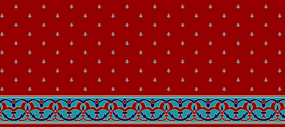 Safli Cami Halisi Model 1165 - Kırmızı