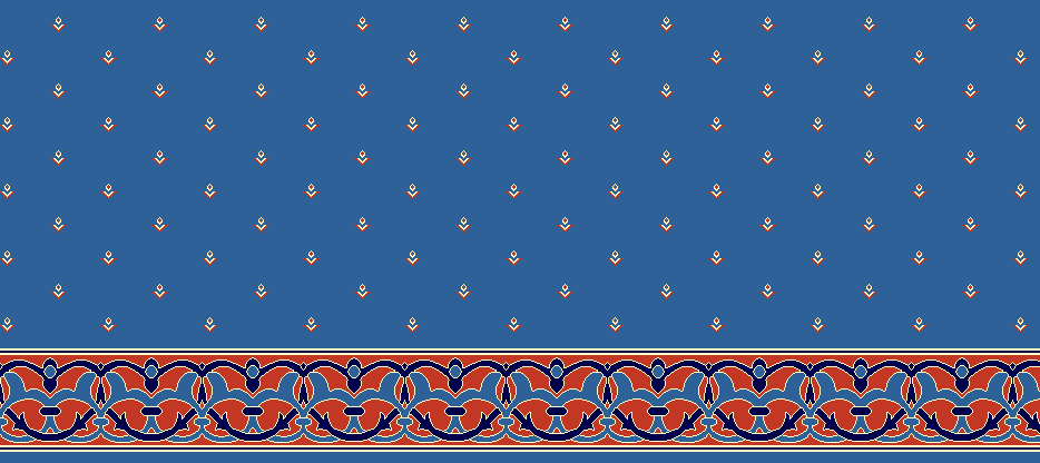 Safli Cami Halisi Model 1165 - Mavi